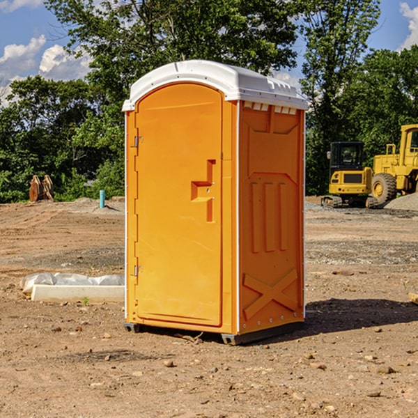 what is the maximum capacity for a single portable toilet in Carnegie OK